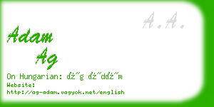 adam ag business card